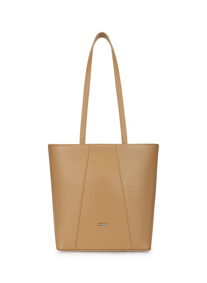 Fastrack Women's Spacious Everyday Tote Bag with Side Zip Pocket | Fits Upto 14" Laptop | Roomy Interior with Inner Zip and Slip Pockets | Comfortable Shoulder Straps | Trendy Women's Handbags - Image 1
